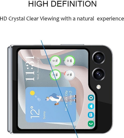 Vollkleber Vollflächig gehärtetes Glas Schwarz (Samsung Galaxy Z Flip 5)