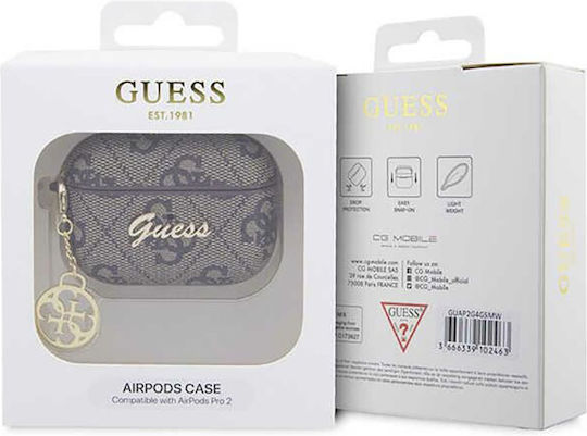 Guess 4G Charms Case Plastic in Brown color for Apple AirPods Pro