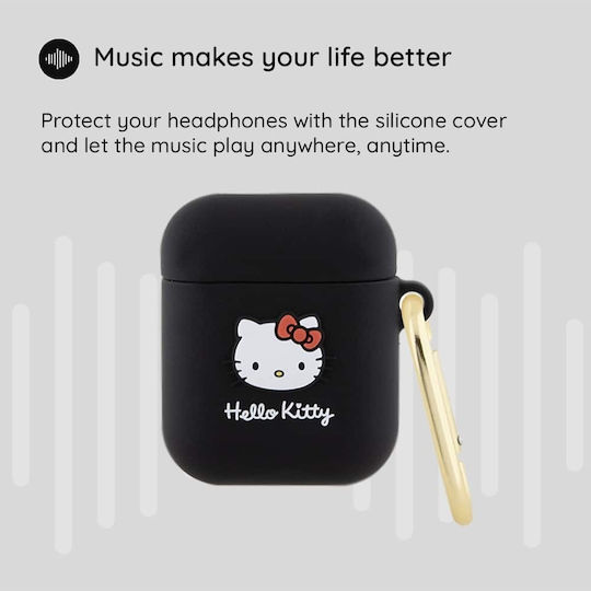Hello Kitty Hülle Silikon in Rosa Farbe für Apple AirPods 1 / AirPods 2