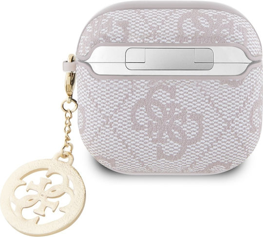 Guess Charm Θήκη Δερμάτινη σε Ροζ χρώμα για Apple AirPods 4