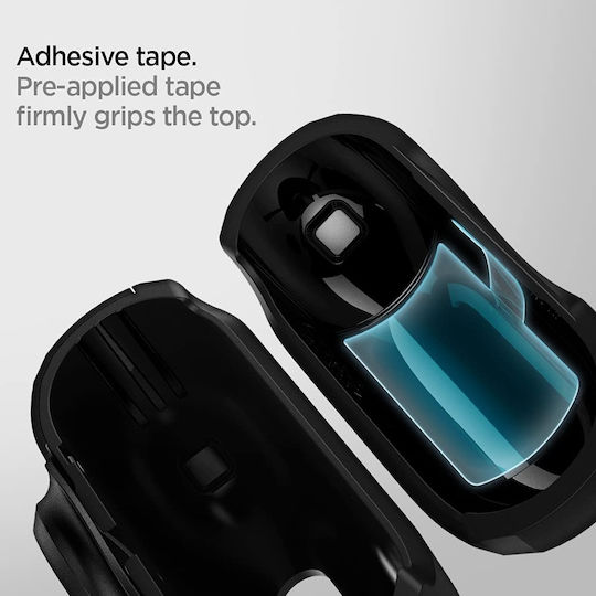 Spigen Tag Armor Duo Θήκη Σιλικόνης με Γάντζο σε Μαύρο χρώμα για Apple AirPods Pro