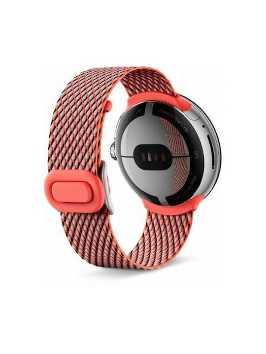 Google Gewebtes Armband Pixel Watch Einheitsgröße Koralle
