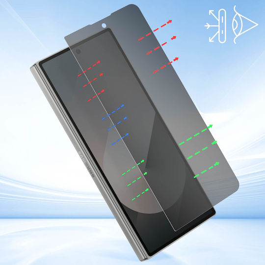 Avizar Folie Protectie Telefon Full Anti-spy Samsung Z Fold 6 Flexibil Mat Transparent Negru