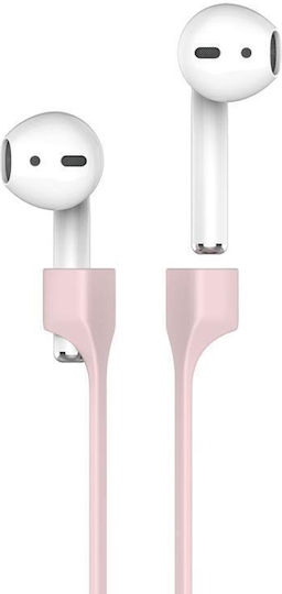 AHAstyle Magnetic PodStrap PT74 Anti-Lost Strap σε Ροζ χρώμα για Apple AirPods