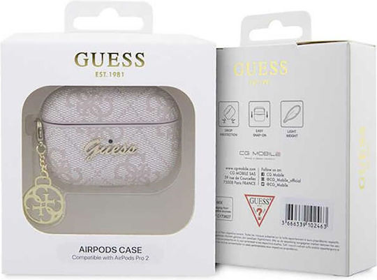 Guess Charm Collection Husă în culoarea Roz pentru Apple AirPods Pro