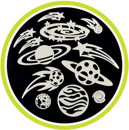 Great Explorations Παιδικό Διακοσμητικό Αυτοκόλλητο Τοίχου Φωσφοριζέ Γαλαξίας Cosmic Glow 16εκ. 12τμχ