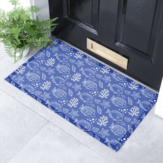 Artsy Mats Πατάκι Εισόδου Fish Μπλε 70x40εκ. -AMDMW-FISH-7040 Μπλε
