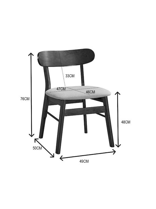 Cairo Kitchen Wooden Chair Natural-ecru 47x47x76cm