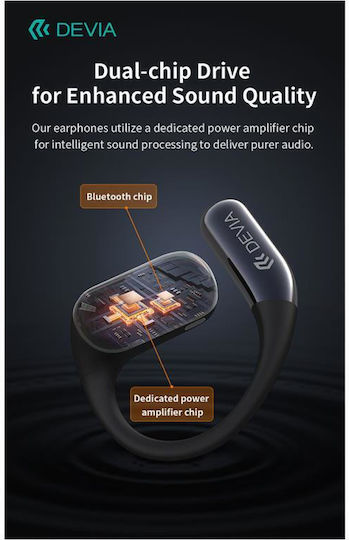 Devia EM403 Ultra1 Open Ear Bluetooth Handsfree Earphones with Charging Case Gold