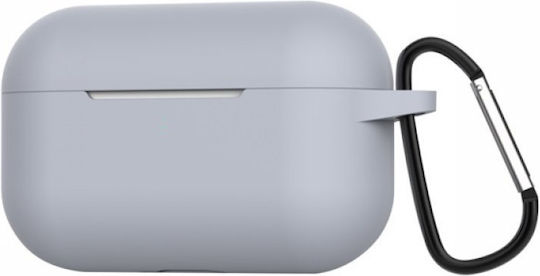 TelForceOne Θήκη Σιλικόνης με Γάντζο Dark Grey για Apple AirPods Pro