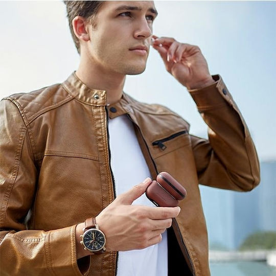 Uniq Terra Θήκη Δερμάτινη σε Κόκκινο χρώμα για Apple AirPods Pro