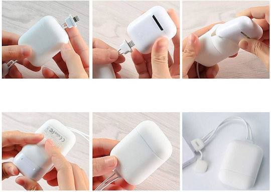 Remax RC-A6 Θήκη Σιλικόνης σε Λευκό χρώμα για Apple AirPods 1 / AirPods 2