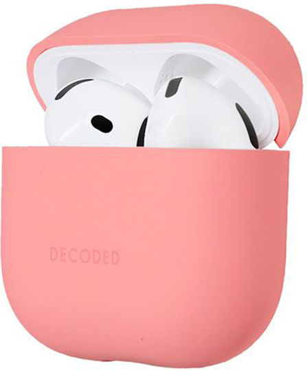Decoded Aircase Θήκη Σιλικόνης σε Ροζ χρώμα για Apple AirPods 1 / AirPods 2