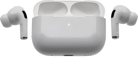 Blavec In-ear Bluetooth Handsfree Ακουστικά με Θήκη Φόρτισης Λευκά