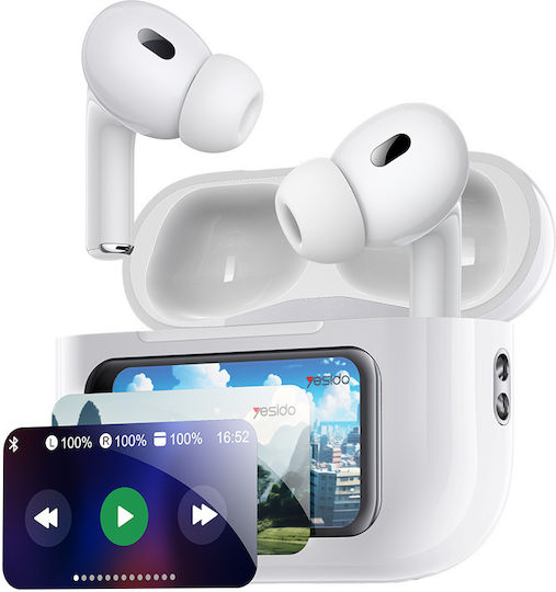 Yesido TWS29 In-ear Bluetooth Handsfree Căști cu Carcasă de Încărcare Alb