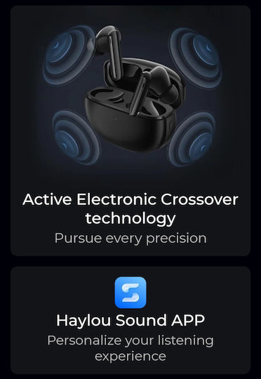 Haylou W1 T007 ANC In-ear Bluetooth Handsfree Ακουστικά με Θήκη Φόρτισης Ασημί