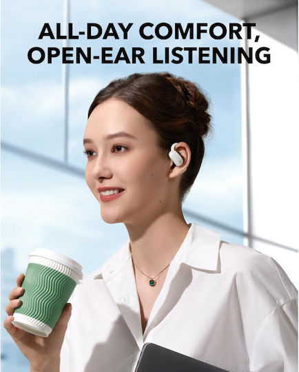 Soundcore by Anker AeroFit 2 Open Ear Bluetooth Handsfree Earphones with Sweat Resistance and Charging Case White