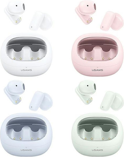Usams TD22 Earbud Bluetooth Handsfree Earphones with Charging Case White