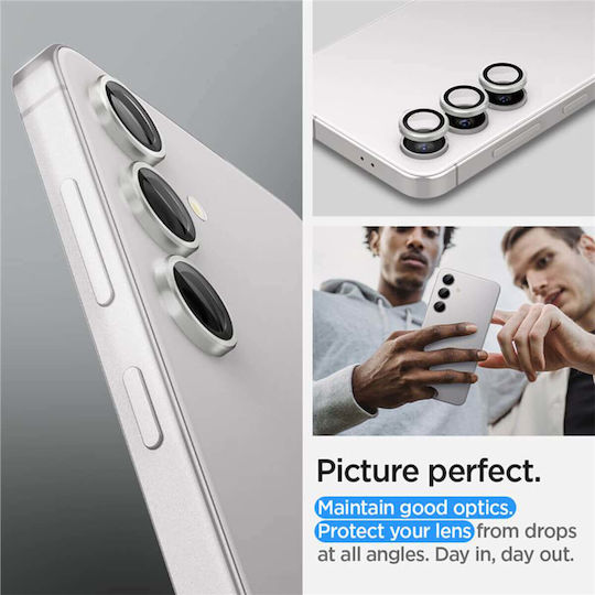 Spigen Optik Pro EZ Fit Προστασία Κάμερας Tempered Glass Γκρι για το Samsung Galaxy S24 Plus