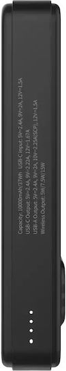 Wozinsky WLWP-10KA0Y3S Power Bank 10000mAh 22.5W με Θύρα USB-A και Θύρα USB-C Power Delivery Μαύρο