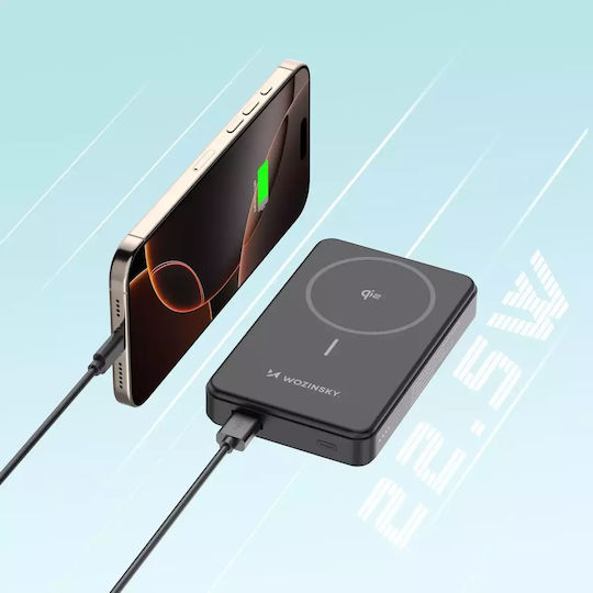 Wozinsky WLWP-10KA0Y3S Power Bank 10000mAh 22.5W με Θύρα USB-A και Θύρα USB-C Power Delivery Μαύρο