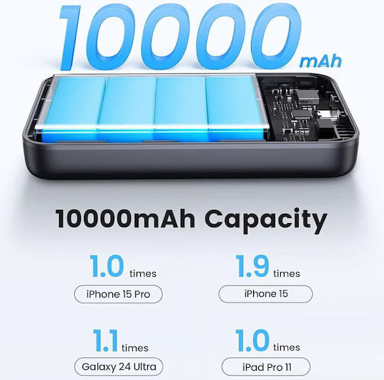 Ugreen PB761 MagSafe Power Bank 10000mAh 30W with USB-C Port Power Delivery Black