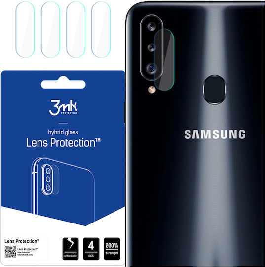 3MK Camera Lens Flexible Glass Προστασία Κάμερας Tempered Glass Διάφανο για το Galaxy A20s