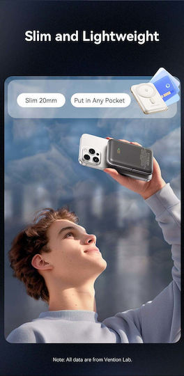Vention FHNB0 MagSafe Power Bank 10000mAh 20W με Θύρα USB-C Power Delivery Μαύρο