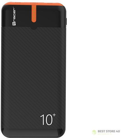 Tracer EnerGo Power Bank 10000mAh with 2 USB-A Ports and USB-C Port Black Orange