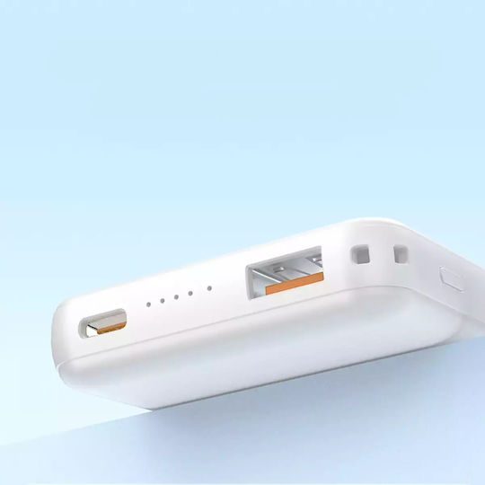Dudao K14S+ MagSafe Power Bank 10000mAh 20W με Θύρα USB-A και Θύρα USB-C Power Delivery Λευκό