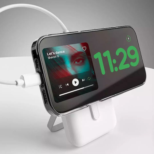 Puro Aluminum Stand MagSafe Power Bank 10000mAh 20W с USB-C порт Бял