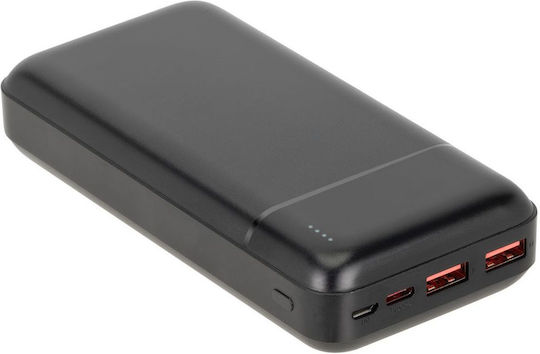 Rivacase VA2102 Външна Батерия 20000mAh 22.5W с 2 USB-A Изходни Порта и USB-C Изходен Порт Power Delivery / Бързо Зареждане Черна