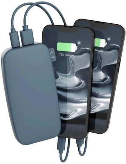 Fresh 'n Rebel Power Bank 12000mAh 10W με Θύρα USB-A και Θύρα USB-C Dive Blue