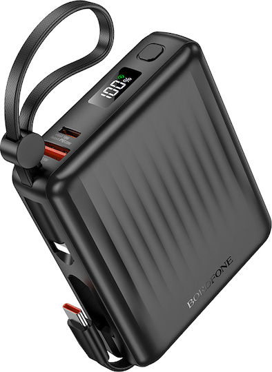 Borofone BJ70A Power Bank 15000mAh 20W with USB-A Port and USB-C Port Black