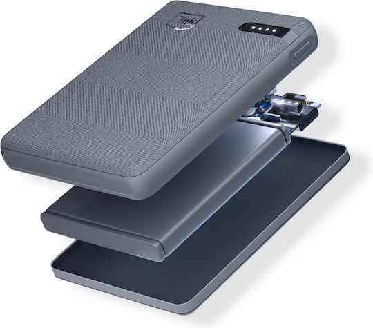 3MK Pocket Power Bank 5000mAh 12W mit USB-C Anschluss Gray
