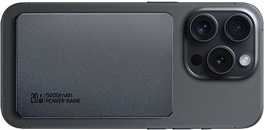 Usams CY Series US-CD231 MagSafe Външна Батерия 5000mAh 20W с USB-C Изходен Порт Power Delivery Бяла