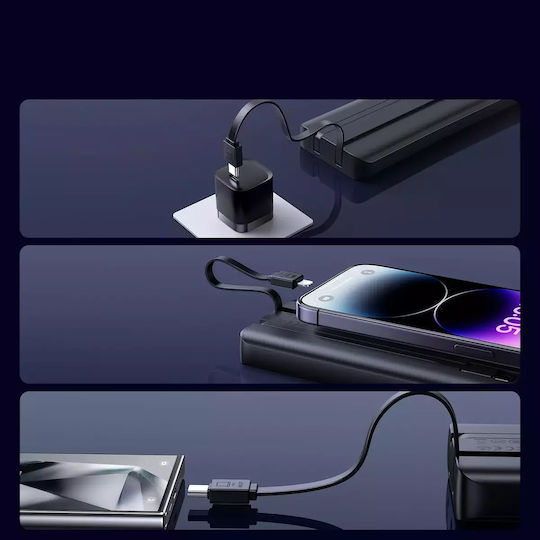 Joyroom JR-PBF19 Външна Батерия 10000mAh 22.5W с USB-A Изходен Порт и USB-C Изходен Порт Power Delivery / Бързо Зареждане Черна
