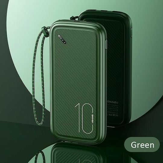 Usams PB56 Power Bank 10000mAh с 2 USB-A порта Dark Green
