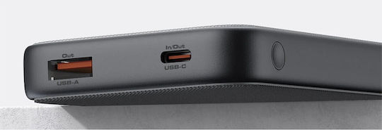Aukey PB-Y46P USB-C cable Power Bank 10000mAh 20W με Θύρα USB-A και Θύρα USB-C Power Delivery Μαύρο