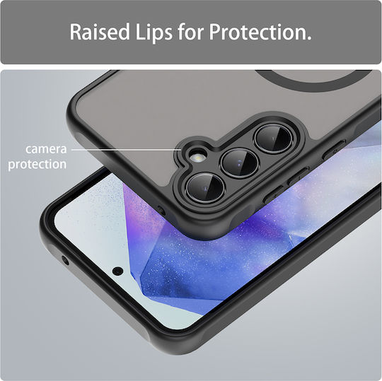 Techsuit Halofrost Ii Magsafe Umschlag Rückseite Silikon Schwarz (Galaxy A55)
