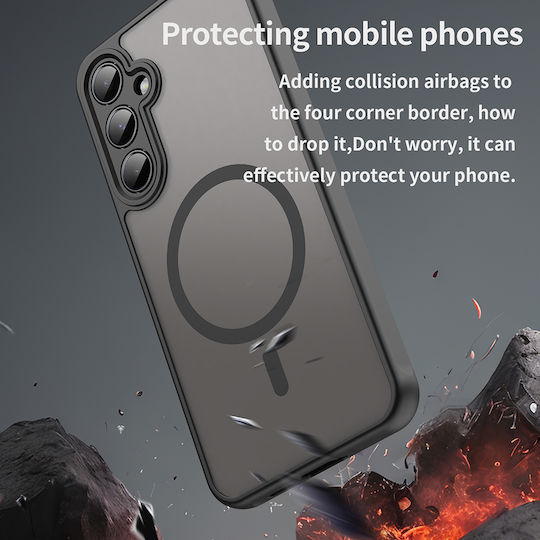 Techsuit Halofrost Ii Magsafe Umschlag Rückseite Silikon Schwarz (Galaxy A55)