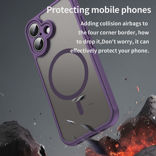 Techsuit Halofrost Ii Magsafe Umschlag Rückseite Kunststoff / Silikon Lila (iPhone 16 Plus)