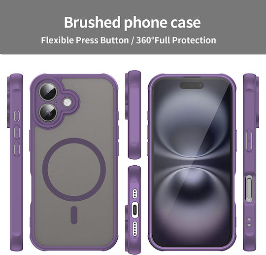 Techsuit Halofrost Ii Magsafe Umschlag Rückseite Kunststoff / Silikon Lila (iPhone 16 Plus)