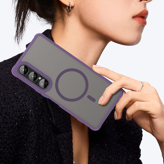 Techsuit Halofrost Ii Magsafe Задна корица Силикон Лилав (Xperia 1 VII)