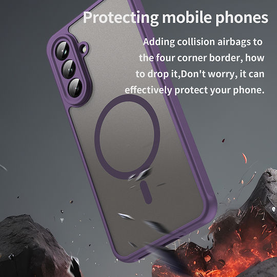 Techsuit Halofrost Ii Magsafe Umschlag Rückseite Silikon Lila (Galaxy A56)