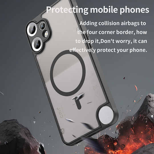 Techsuit Halofrost Ii Magsafe Umschlag Rückseite Silikon Schwarz (Nichts CMF Phone 2 Pro)