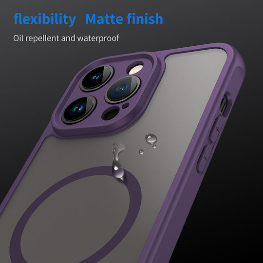 Techsuit Halofrost Ii Magsafe Umschlag Rückseite Kunststoff / Silikon Lila (iPhone 14 Pro Max)