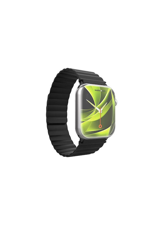 Mobile Origin Λουράκι Σιλικόνης Μαύρο (Apple Watch 49mm, 46mm, 45mm, 44mm)