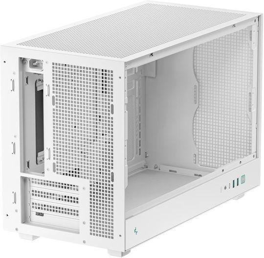 Deepcool CH260 Gaming Mikro-Turm Computergehäuse mit Seitenfenster Weiß