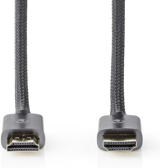 Nedis Profigold Ultra High Speed HDMI Cable HDMI 2.1 8K@60Hz Gold-Plated HDMI Connectors Cotton Anthracite Box 5m